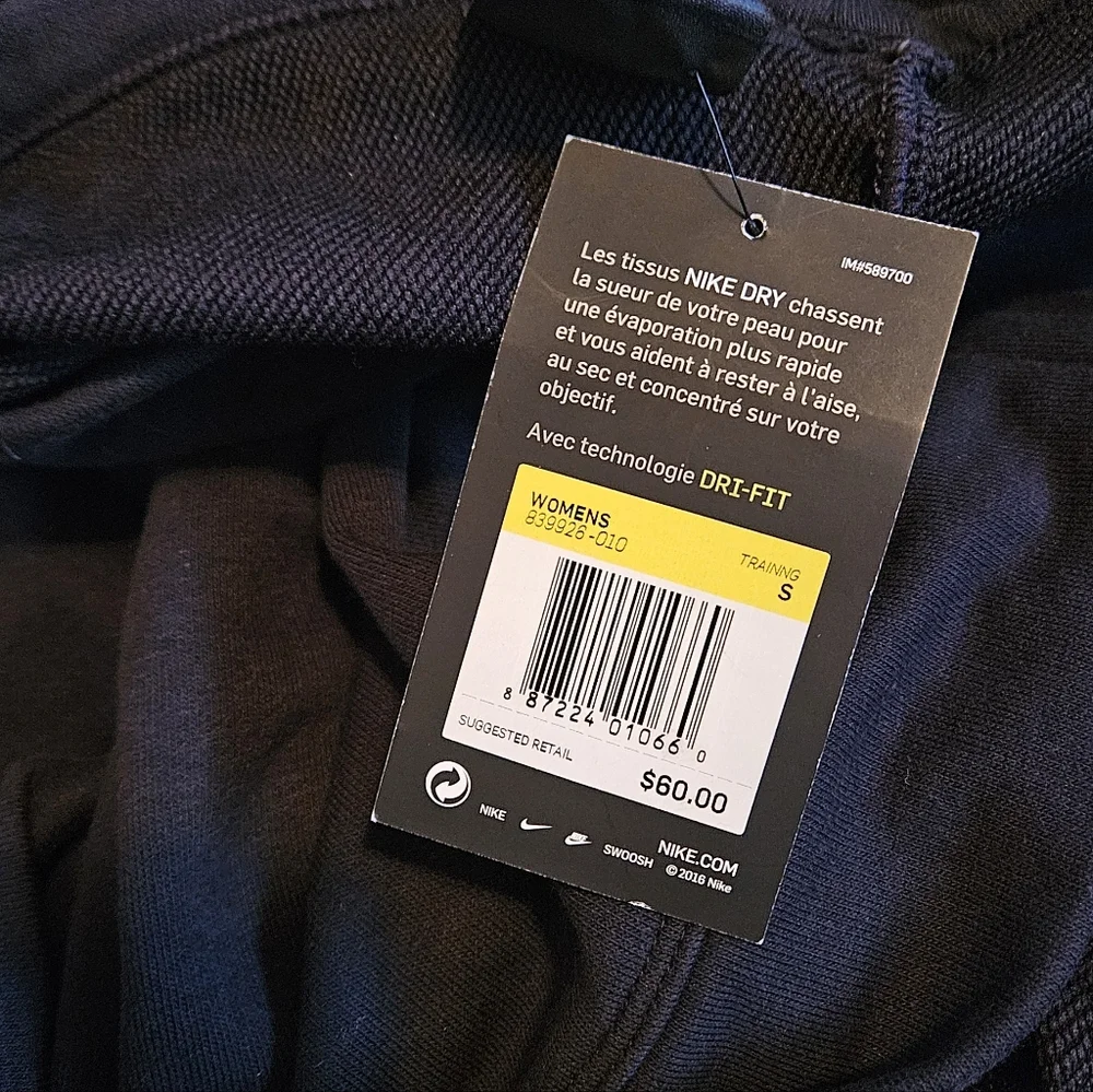 NWT Nike Dri-FIT Versa Open Back Sweatshirt Coquette Balletcore Athletic Size S